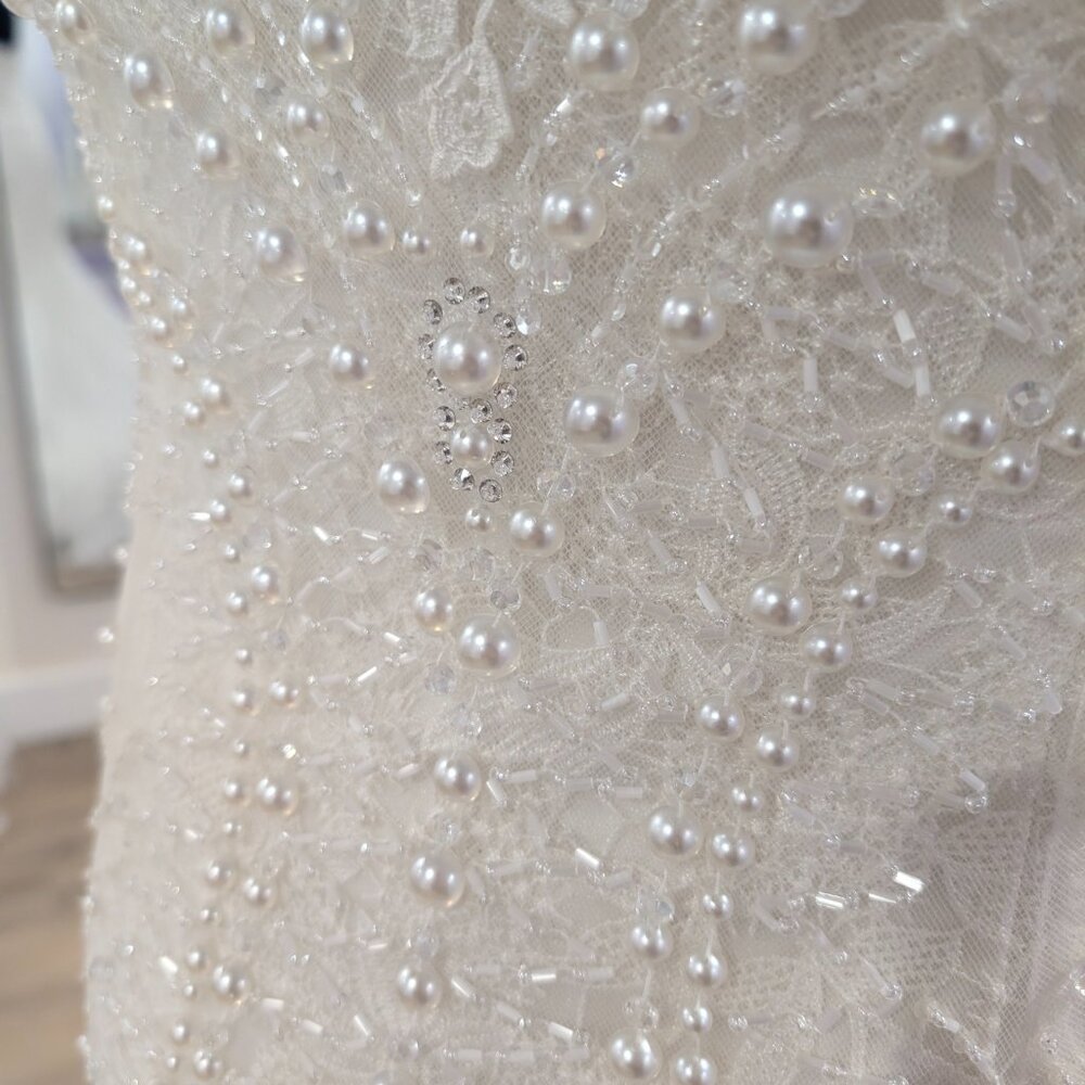 Justin Alexander 9784 Size 16 Ivory/Pearl - Picture 3 of 14
